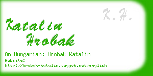 katalin hrobak business card